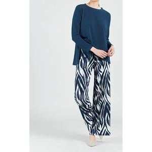 NEW CLARA SUNWOO cozy knit hi-low scoop nk sweater in midnight